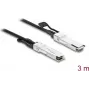 Delock Cabo Twinax QSFP28 macho para QSFP28 macho 100 Gbps 3 m