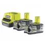 RYOBI RC18120-250 Conjunto de 2 baterias Lithium+ 18V 5,0Ah com carregador compacto