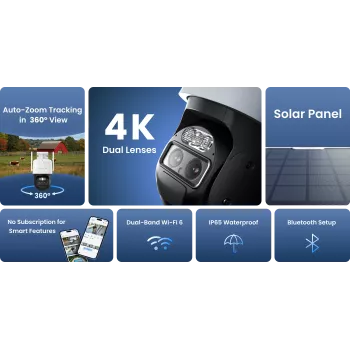 Reolink TrackMix B770 com Painel Solar 2 Câmara com bateria de lente dupla