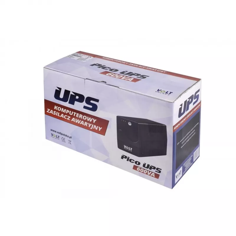 VOLT POLSKA PICO 600VA 360W UPS Fonte de alimentação ininterrupta Line-Interactive 2x Schuko