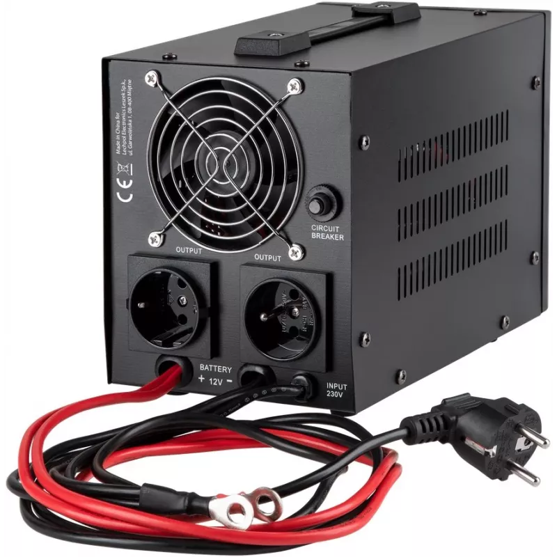 KEMOT PROsinus-800 UPS 800VA/500W Onda sinusoidal pura 12V 230V Preto