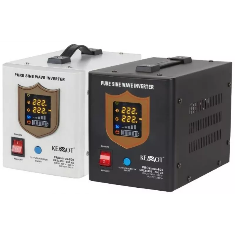 KEMOT PROsinus-800 UPS 800VA/500W Onda sinusoidal pura 12V 230V Preto