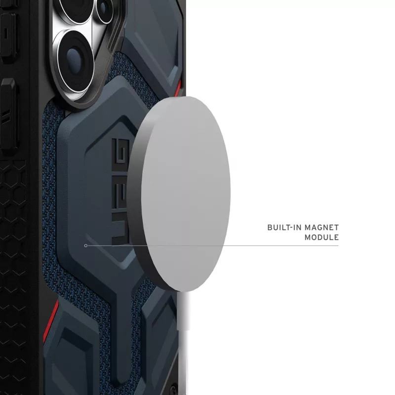 URBAN ARMOR GEAR Capa UAG Monarch Pro com módulo magnético para Samsung Galaxy S26 Ultra (Kevlar Mallard Blue)
