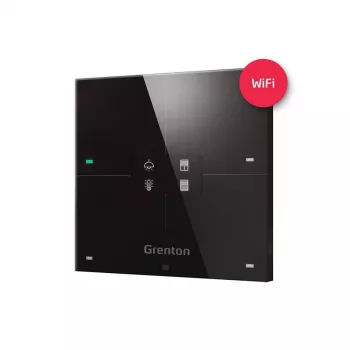 Grenton Smart Panel 4 Campos táteis Ecrã OLED Wi-Fi Preto Frente em vidro