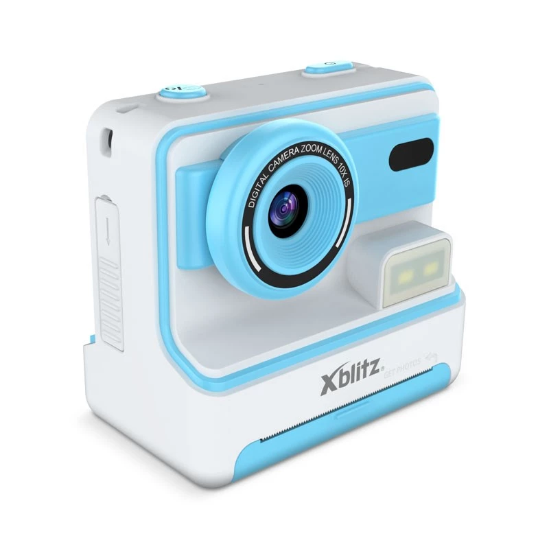 XBLITZ FLASH BLUE Máquina fotográfica instantânea com impressora térmica para crianças
