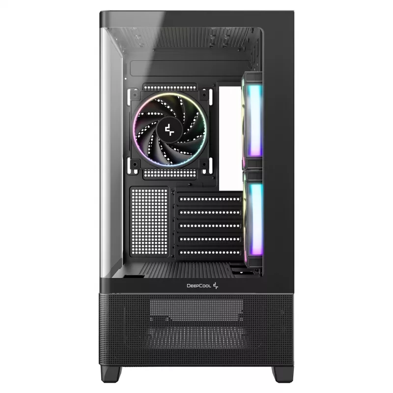 DeepCool CG380U Caixa Mid-Tower, vidro temperado, 3x ventoinhas ARGB 120mm, preto