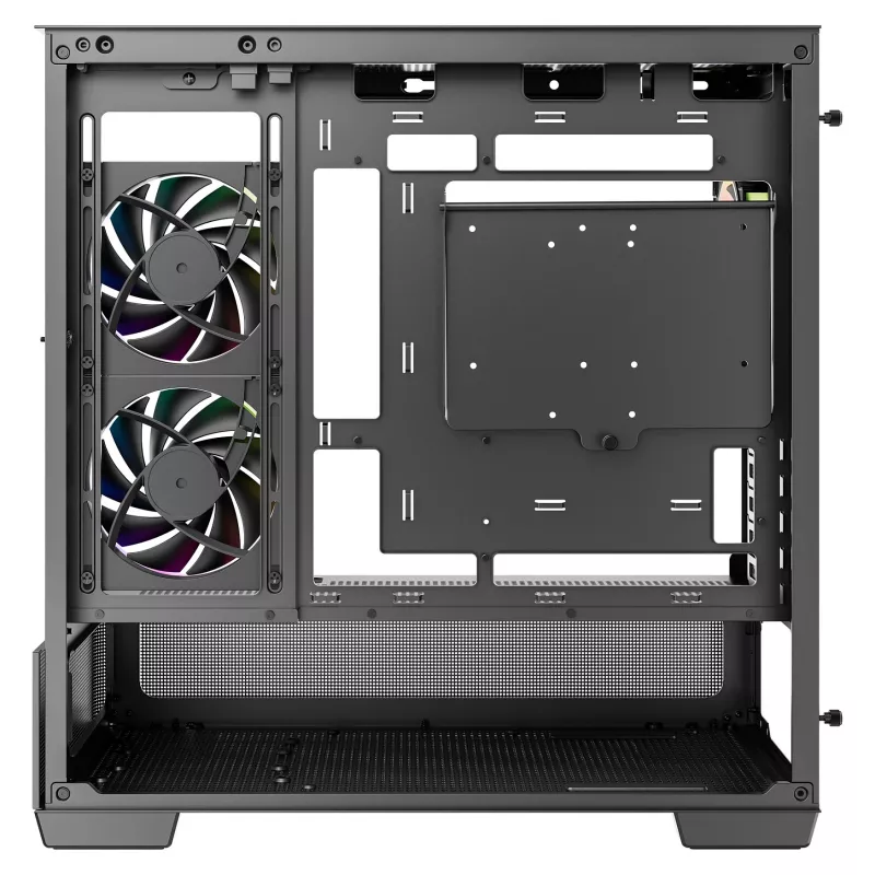 DeepCool CG380U Caixa Mid-Tower, vidro temperado, 3x ventoinhas ARGB 120mm, preto