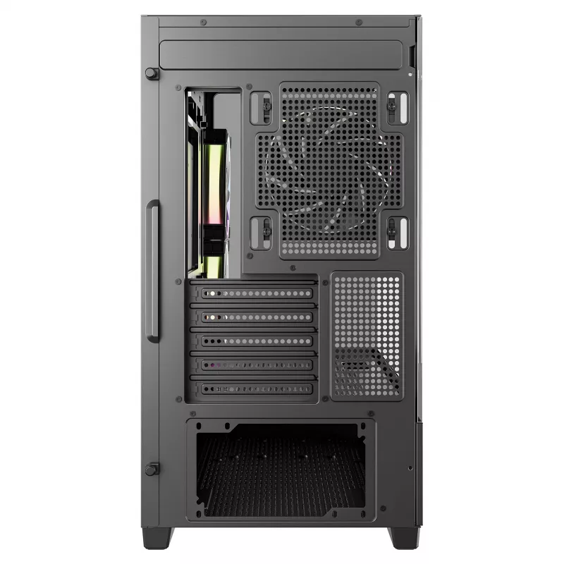 DeepCool CG380U Caixa Mid-Tower, vidro temperado, 3x ventoinhas ARGB 120mm, preto