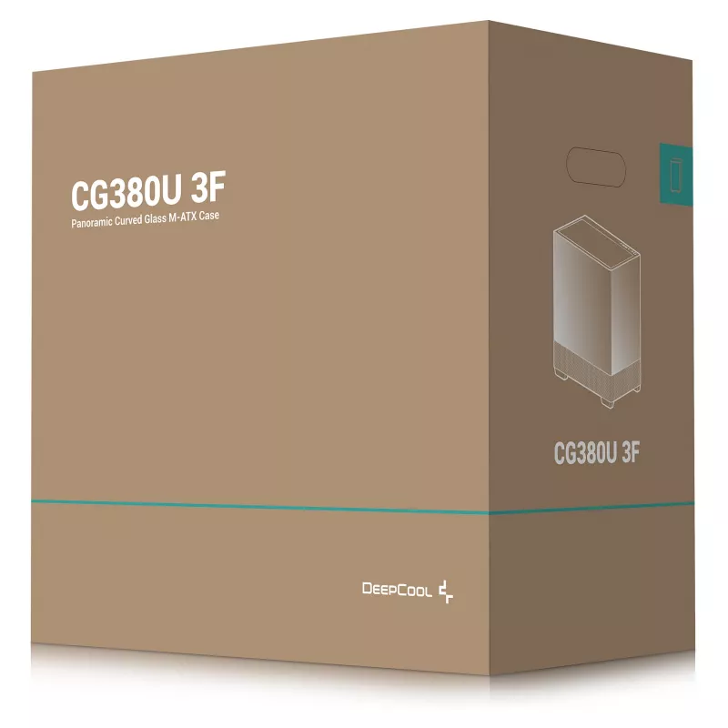 DeepCool CG380U Caixa Mid-Tower, vidro temperado, 3x ventoinhas ARGB 120mm, preto