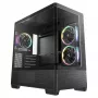 DeepCool CG380U Caixa Mid-Tower, vidro temperado, 3x ventoinhas ARGB 120mm, preto