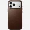 NOMAD Capa Modern Leather para iPhone 17 Pro Max, pele Horween, Rustic Brown, compatível com MagSafe