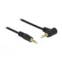 Delock Cabo de áudio jack estéreo 3,5 mm 4 pinos, macho para macho, angular, 5 m, preto