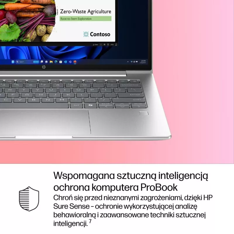 HP ProBook 4 G1i 14 inch Ultra 7 255U 16GB DDR5 512GB SSD WUXGA Windows 11 Pro prateado 3 anos de serviço no local