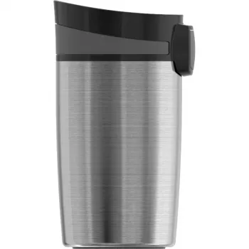 SIGG 8695.50 Garrafa térmica de vácuo Hot & Cold One-Hand Push-Button, 0,27 L, Preto Obsidiana, Aço inoxidável