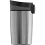 SIGG 8695.50 Garrafa térmica de vácuo Hot & Cold One-Hand Push-Button, 0,27 L, Preto Obsidiana, Aço inoxidável