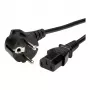 Synergy 21 Cabo de alimentação 230V Ficha Schuko CEE 7/7 para conector fêmea IEC-C13 1m Preto