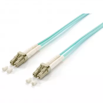 Equip Cabo de fibra ótica LC-LC 30m Multimodo Duplex OM3 Turquesa LSZH