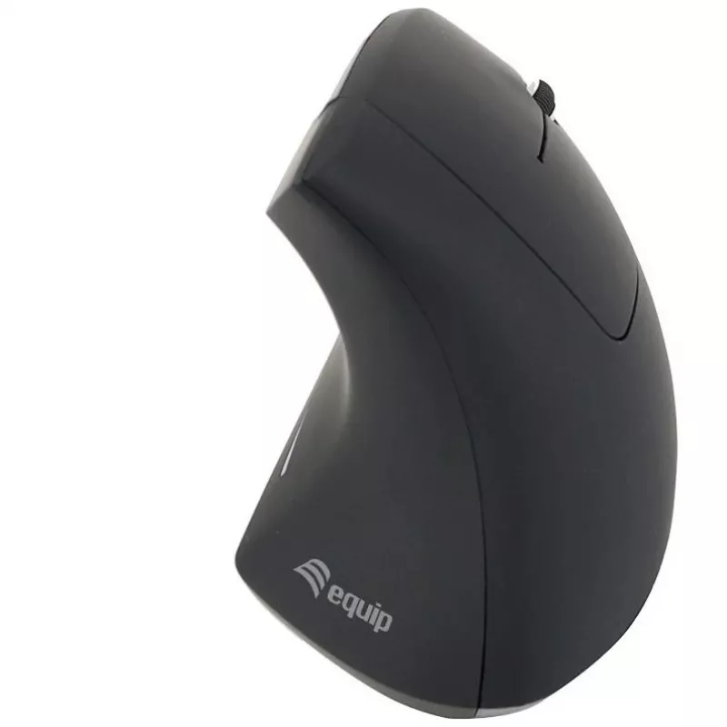 Equip 245110 Rato sem fios ergonómico vertical - destro - 2,4 GHz - recetor USB - Preto