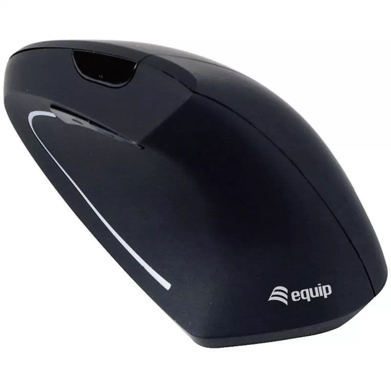 Equip 245110 Rato sem fios ergonómico vertical - destro - 2,4 GHz - recetor USB - Preto