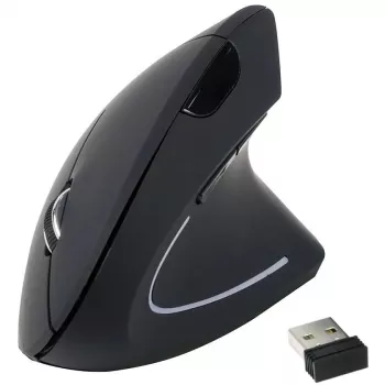 Equip 245110 Rato sem fios ergonómico vertical - destro - 2,4 GHz - recetor USB - Preto