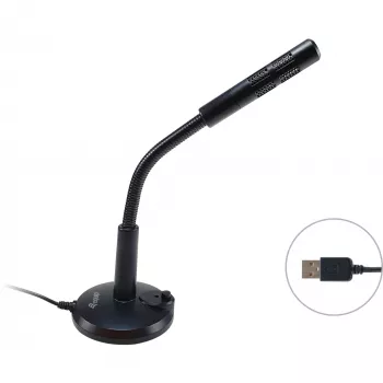 Equip Microfone de secretária com ângulo ajustável, ligação USB, Preto