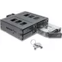 Delock Baía de montagem de 5,25 polegadas para 4 x 2,5 polegadas SATA ou SAS HDD/SSD com fecho