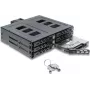 Delock Baía amovível de 5,25 polegadas para 6 x 2,5 polegadas SATA ou SAS HDD / SSD com fecho