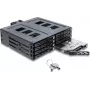 Delock Baía amovível de 5,25 polegadas para 8 x 2,5 polegadas SATA ou SAS HDD / SSD com fecho