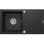 Lava-loiça de granito 1 cuba com escorredor DEANTE Graphite Metallic ZORBA