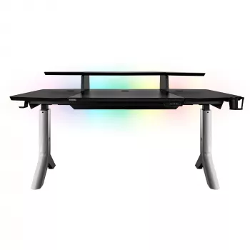 Thermaltake ARGENT P900 Secretária Gaming Inteligente - Formato L - Regulação elétrica de altura - Preto