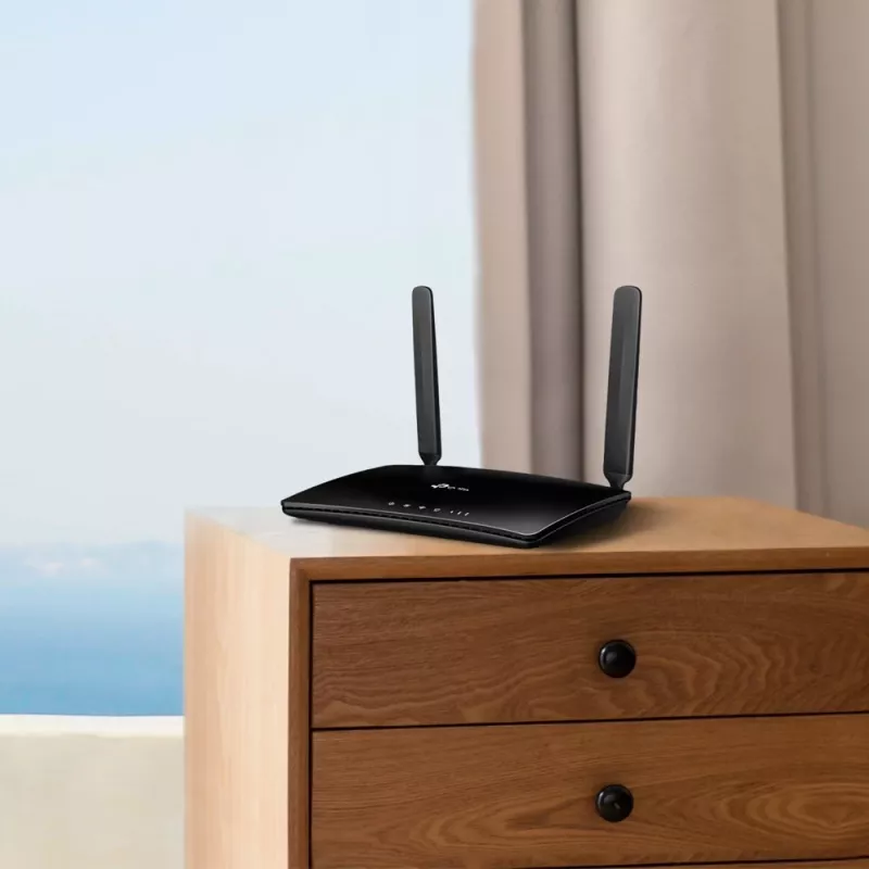 Router TP-Link TL-MR6400 300 Mbps Wireless N 4G LTE, Single-Band 2,4 GHz, Fast Ethernet, Preto