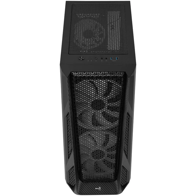 Aerocool AirHawk Duo Midi-Tower, Vidro Temperado - Black