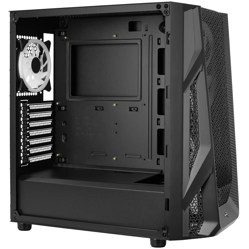 Aerocool AirHawk Duo Midi-Tower, Vidro Temperado - Black