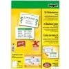 SIGEL cartão de visita 3C LP850 - liso acetinado - revestido - branco brilhante - 85 x 55 mm - 225 g/m² - 100 cartões (10 folhas x 10)