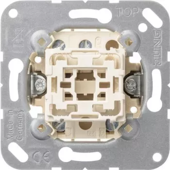 JUNG 506-20U Interruptor basculante universal, 20 AX, 250 V AC, montagem encastrada, termoplástico, apenas mecanismo