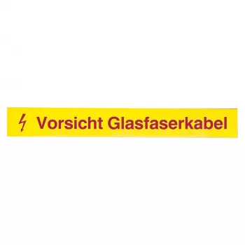 EFB-Elektronik Etiqueta de Aviso para Cabo de Fibra Ótica, Caution Fiber Optic Cable, Pack de 50 (80361.1-50)