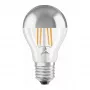 LEDVANCE Lâmpada LED 6,5W E27 650lm 2700K branco quente Coroa prateada 300°