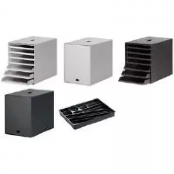 DURABLE IDEALBOX PLUS Unidade de gavetas de secretária - 7 gavetas - cinzento - C4/A4 - poliestireno