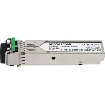 BlueOptics S-SFP-FE-LH80-SM1550 Transceptor SFP Compatível, 100BASE-ZX, Monomodo, 1550nm, 80km, DDM, 0-70°C
