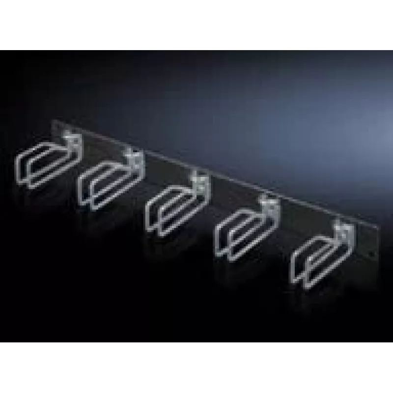 Rittal 7257.105 Painel de Gestão de Cabos, Preto, Aço, 2U, 19 polegadas, 482,6 mm