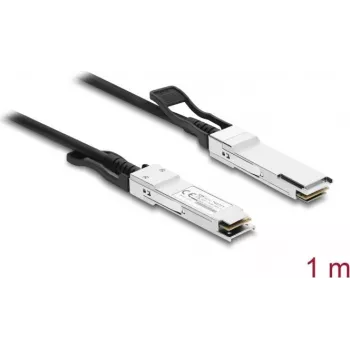 Delock Cabo Twinax Ficha QSFP+ para Ficha QSFP+ 40 Gbps 1 m