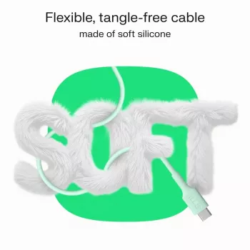 GREEN CELL Cabo de Silicone PowerFlex USB-C para USB-C 100W 1,2m Preto