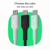 GREEN CELL Cabo de Silicone PowerFlex USB-C para USB-C 100W 1,2m Preto