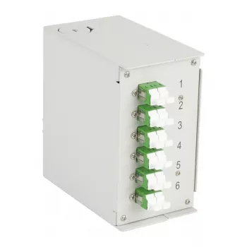 EFB-ELEKTRONIK caixa para calha DIN OS2 6xLC/APC acoplador duplex sem pigtails (BHS60920.6)