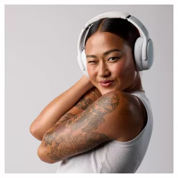 Skullcandy Crusher Evo Auscultadores Over-Ear Sem Fios com Sensory Bass, Bluetooth 5.0, 40 horas de bateria, Branco