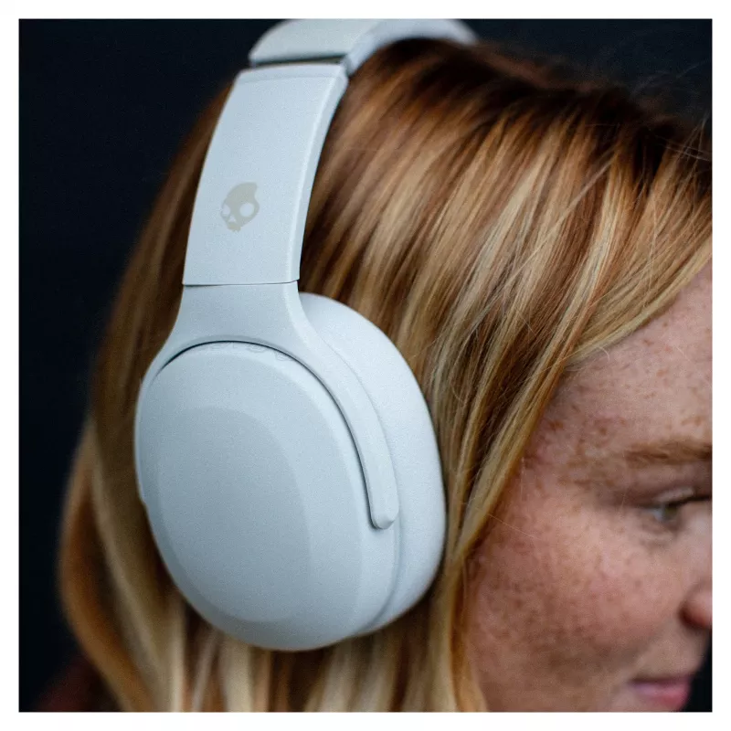Skullcandy Crusher Evo Auscultadores Over-Ear Sem Fios com Sensory Bass, Bluetooth 5.0, 40 horas de bateria, Branco