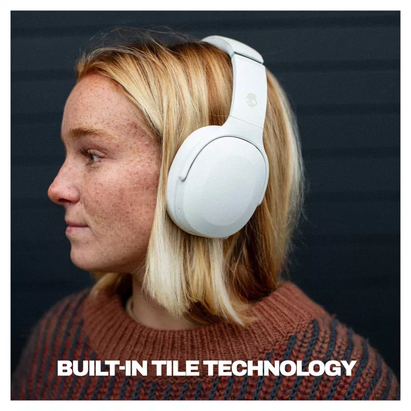 Skullcandy Crusher Evo Auscultadores Over-Ear Sem Fios com Sensory Bass, Bluetooth 5.0, 40 horas de bateria, Branco