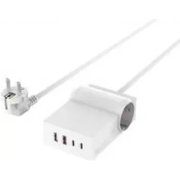 4smarts USB-C/A Power Strip Desk GaN 65W Branco