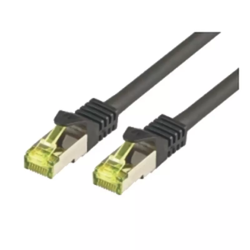 M-CAB CAT7 S/FTP RJ45 LSZH 0,25m Preto 10Gbit Cabo Patch Raw
