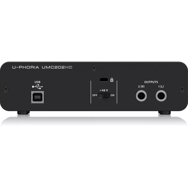 Behringer UMC202HD Interface de Áudio USB com Pré-amplificadores MIDAS